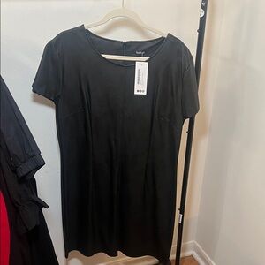 Boohoo Black Mini Faux Leather Dress